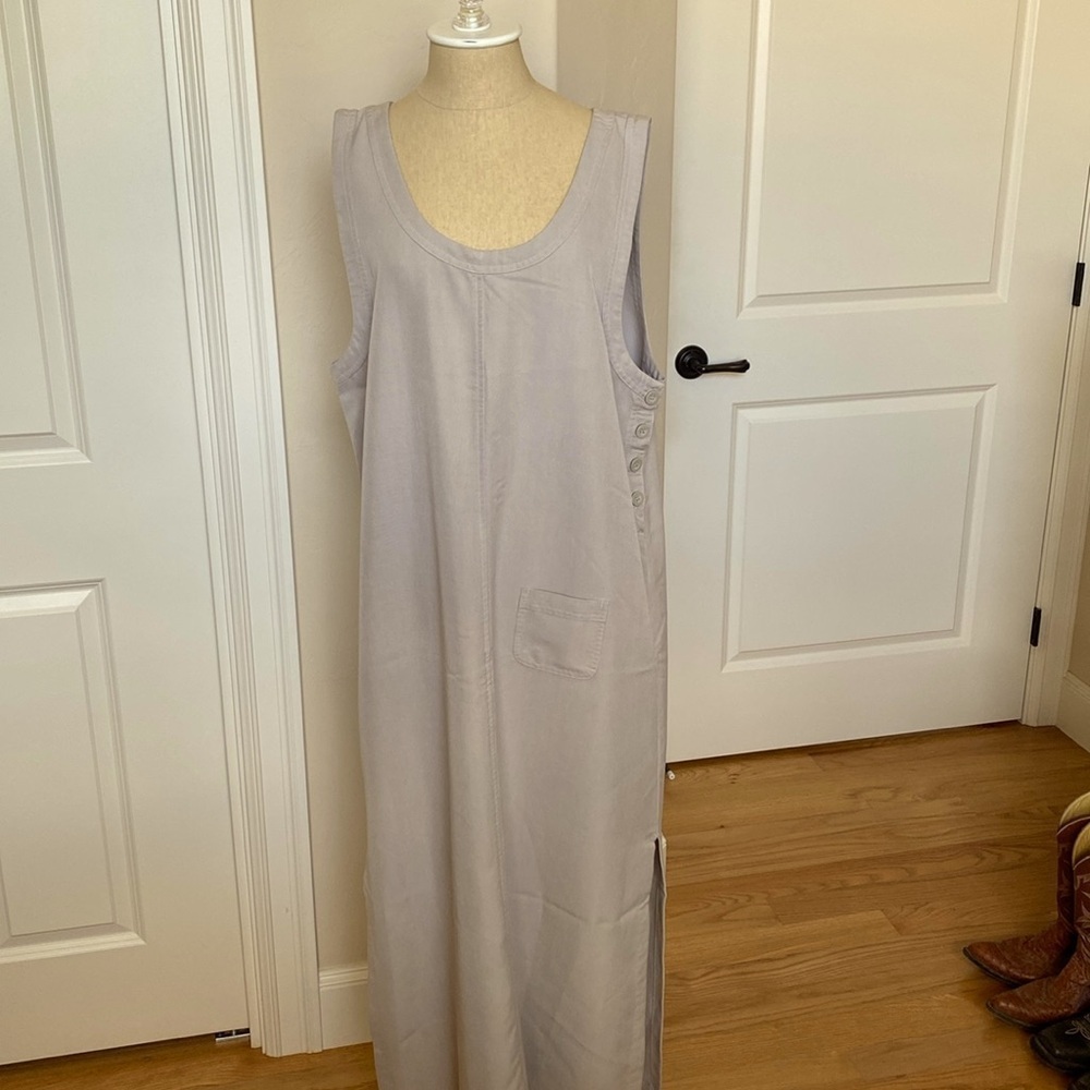 Directives pullover jumper Maxi Dress Women’s L Lyocell Y2K 90s Beige Lagenlook